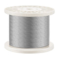 Wire Rope Kit, 3.18 mm 305 m 316 Stainless Steel Cable with Cutter and Gloves, 7.1KN Breaking Strength, 7x7 Strands Construction Marine Aircraft Grade for Handrail Stair Decking Fence Outdoors