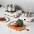Stainless Steel Saucepan Set 3pc 1QT 2QT 3QT Nonstick Glass Lids
