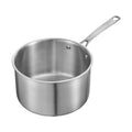Stainless Steel Saucepan 4QT Nonstick Glass Lid Induction Oven