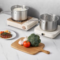 Stainless Steel Saucepan 4QT Nonstick Glass Lid Induction Oven