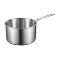 Stainless Steel Saucepan 4QT Nonstick Glass Lid Induction Oven
