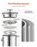 French Press 1L Stainless Steel Coffee Maker Double Wall Insulated