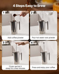 French Press 1L Stainless Steel Coffee Maker Double Wall Insulated