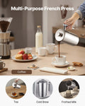 French Press 1L Stainless Steel Coffee Maker Double Wall Insulated