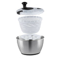 Stainless Steel Salad Spinner 4.5L One-Handed Press Vegetable