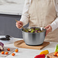 Stainless Steel Salad Spinner 4.5L One-Handed Press Vegetable