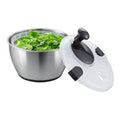 Stainless Steel Salad Spinner 4.5L One-Handed Press Vegetable