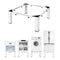 Laundry Pedestal 305mm Height 544kg Capacity Universal Washer Dryer Stand