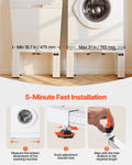 Laundry Pedestal 305mm Height 544kg Capacity Universal Washer Dryer Stand