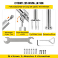 Stainless Steel 3 Step Railing 220lb Adjustable Stair Handrail Indoor