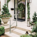 Stainless Steel 3 Step Railing 220lb Adjustable Stair Handrail Indoor