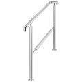 Stainless Steel 3 Step Railing 220lb Adjustable Stair Handrail Indoor