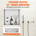 Cefito 33cm Stainless Steel Shower Niche Double Shelf Recessed Waterproof