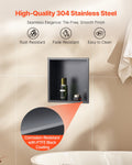 Shower Niche 33x33x10.2cm Recessed Stainless Steel Black Waterproof