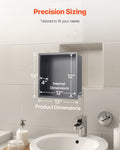 Shower Niche 33x33x10.2cm Recessed Stainless Steel Black Waterproof