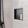Shower Niche 33x33x10.2cm Recessed Stainless Steel Black Waterproof