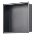 Shower Niche 33x33x10.2cm Recessed Stainless Steel Black Waterproof