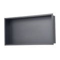 Shower Niche, 33.0 x 63.5 x 10.2 cm Recessed Wall Niche, Heavy-duty Stainless Steel Modern Soap & Shampoo Storage Organizer, Sealed Waterproof, Durable & Easy to Install, Black for Bathroom
