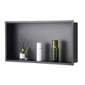 Shower Niche 33x63.5x10.2cm Recessed Stainless Steel Black Waterproof