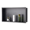 Shower Niche 33x63.5x10.2cm Recessed Stainless Steel Black Waterproof