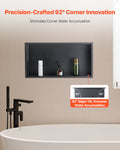 Shower Niche 33x63.5x10.2cm Recessed Stainless Steel Black Waterproof