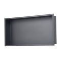 Shower Niche 33x63.5x10.2cm Recessed Stainless Steel Black Waterproof