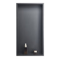 Shower Niche 33x63.5x10.2cm Recessed Stainless Steel Black Waterproof