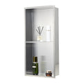 Shower Niche 33x63.5x10.2cm Recessed Stainless Steel Shampoo Storage