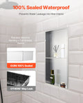 Shower Niche 33x63.5x10.2cm Recessed Stainless Steel Shampoo Storage