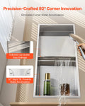 Shower Niche 33x63.5x10.2cm Recessed Stainless Steel Shampoo Storage