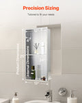 Shower Niche 33x63.5x10.2cm Recessed Stainless Steel Shampoo Storage