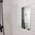 Shower Niche 33x63.5x10.2cm Recessed Stainless Steel Shampoo Storage