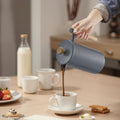 French Press Coffee Maker 1L Stainless Steel Double Wall Black