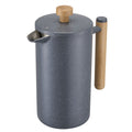 French Press Coffee Maker 1L Stainless Steel Double Wall Black