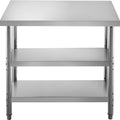Stainless Steel Prep Table 1520x450x855mm 2 Shelf Commercial