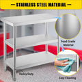 Stainless Steel Prep Table 1520x450x855mm 2 Shelf Commercial