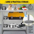 Stainless Steel Prep Table 1520x450x855mm 2 Shelf Commercial