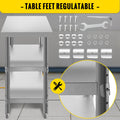 Stainless Steel Prep Table 1520x450x855mm 2 Shelf Commercial
