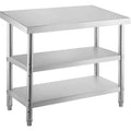 Stainless Steel Prep Table 1520x450x855mm 2 Shelf Commercial