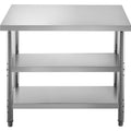 Stainless Steel Prep Table 1520x450x855mm 2 Shelf Commercial