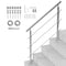 Handrail Outdoor Steps 47.2in 3 Crossbars Porch Deck Stair
