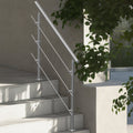 Handrail Outdoor Steps 47.2in 3 Crossbars Porch Deck Stair