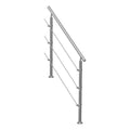 Handrail Outdoor Steps 47.2in 3 Crossbars Porch Deck Stair