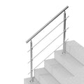 Handrail Outdoor Steps 47.2in 3 Crossbars Porch Deck Stair