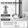 Outdoor Staircase Handrail 59in 5 Crossbars Porch Deck Steps