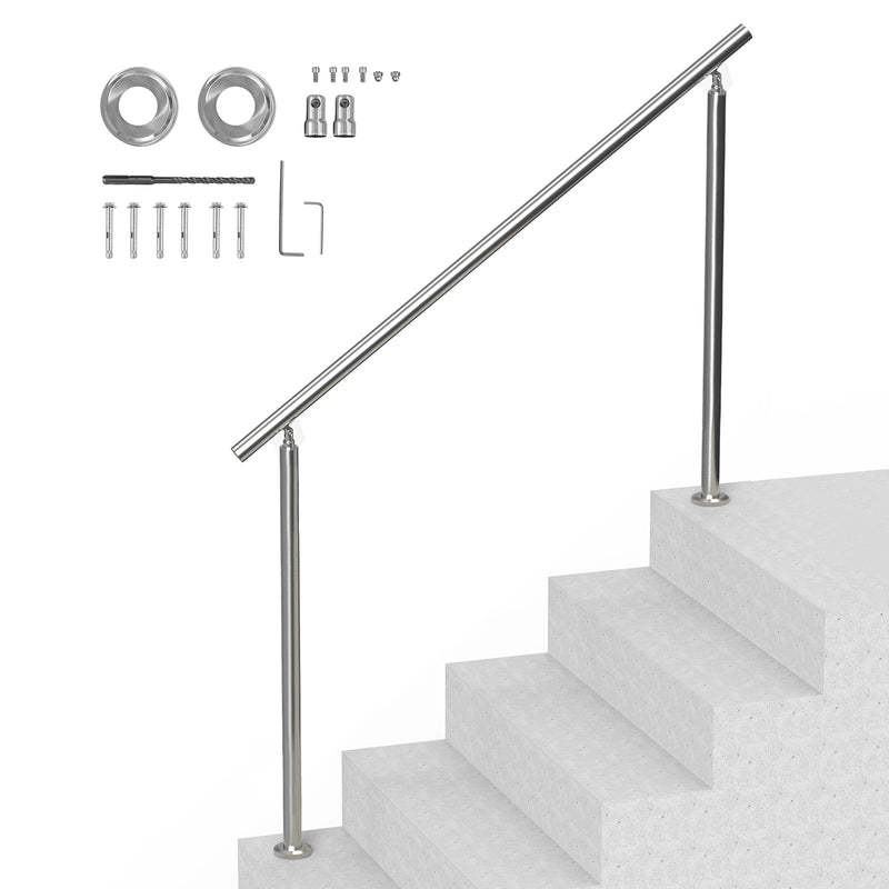 Stainless Steel Handrail 150cm Outdoor Steps Stair Rail Kit