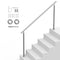 Stainless Steel Handrail 180cm Outdoor Steps Stair Rail Kit