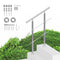 Stainless Steel Handrail 31.5in 2 Crossbars Outdoor Stairs Deck Porch