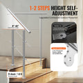 Stainless Steel Handrail 31.5in 2 Crossbars Outdoor Stairs Deck Porch