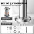 Stainless Steel Handrail 31.5in 2 Crossbars Outdoor Stairs Deck Porch